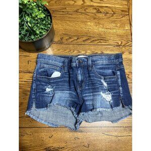 Daytrip Capricorn High Rise Raw Hem Paisley Print Women's Jean Shorts 29